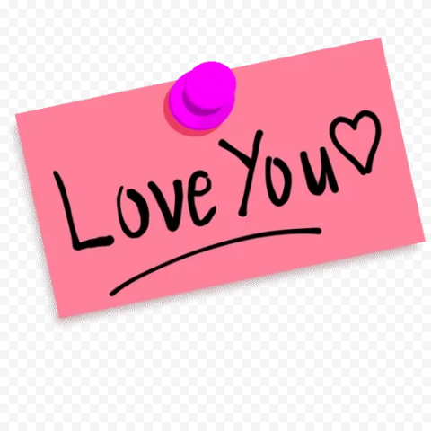 I Love You Word PNG Pic