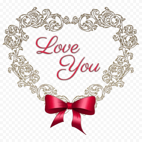 I Love You Word PNG Transparent Picture