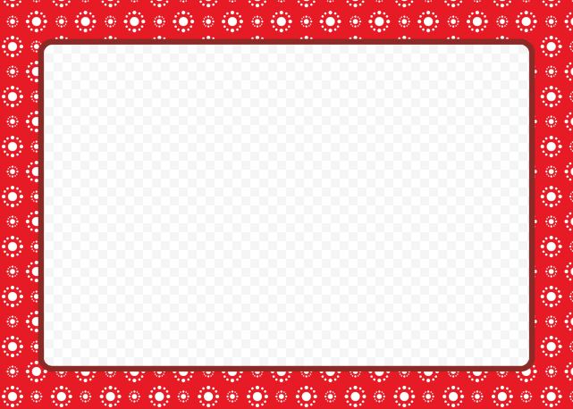 Red Christmas Frame Transparent Background