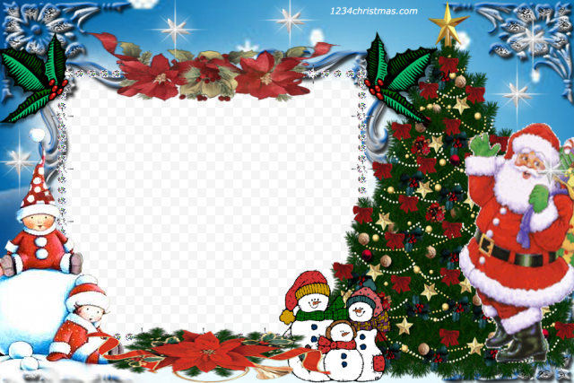 Santa Christmas Frame PNG File