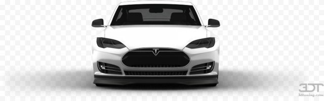 White Tesla Car PNG HD