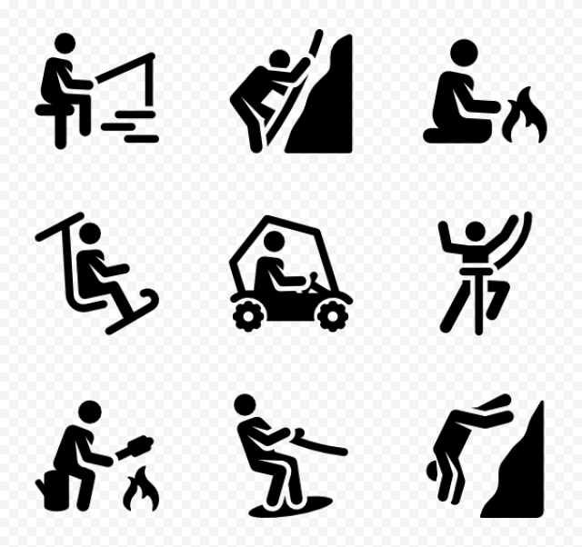 Adventure Hiking Vector PNG Pic