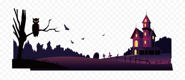 Halloween Banner PNG Image