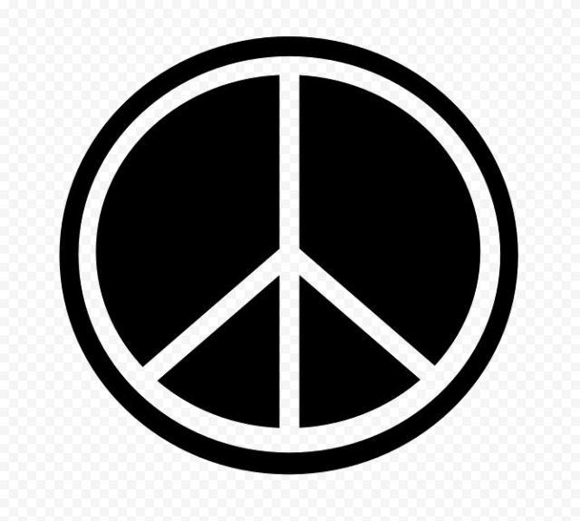 Round Peace Symbol PNG File