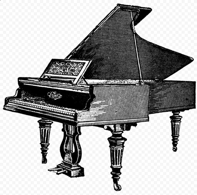 Grand Piano Keyboard PNG Transparent Image