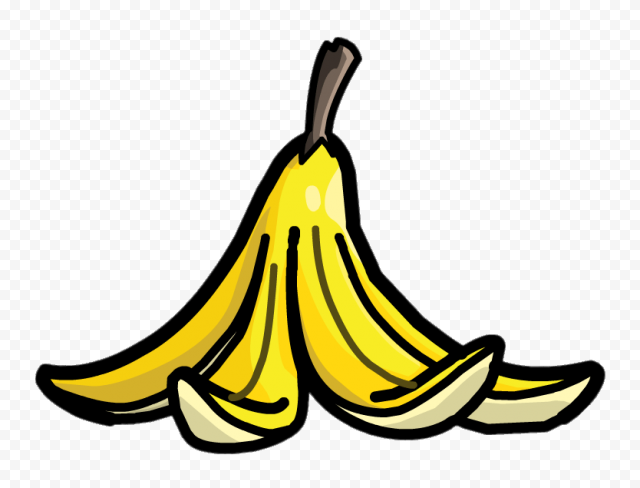 Banana Peel Vector PNG
