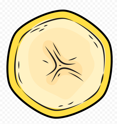 Half Banana Slice PNG