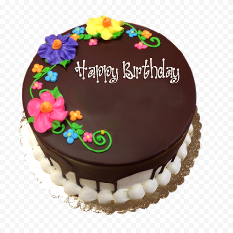 Birthday Chocolate Cake PNG Transparent Image