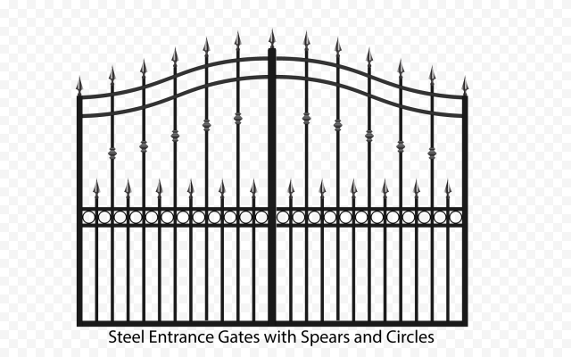 Metal Steel Gate Transparent Background