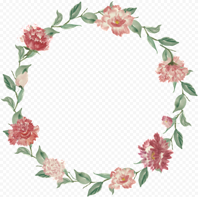 Modern Floral Garland Transparent PNG