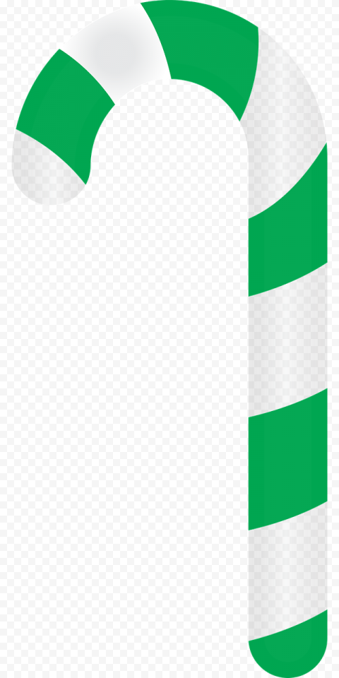 Green Candy Cane PNG Image