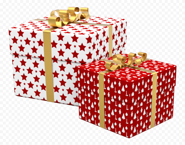 Red Christmas Gift Transparent PNG