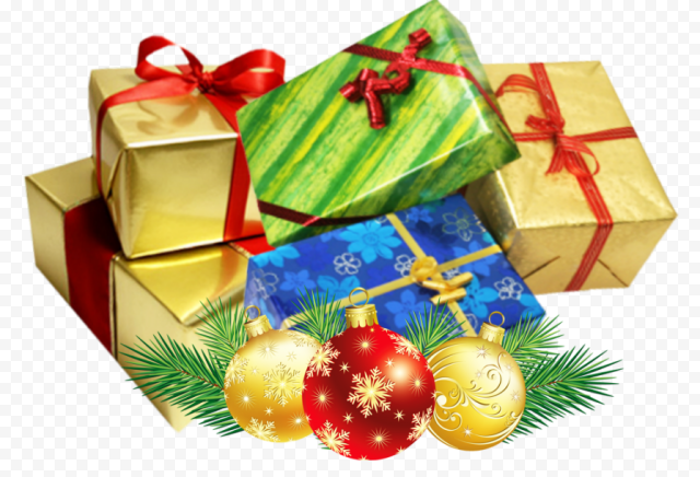 Green Christmas Gift PNG Clipart