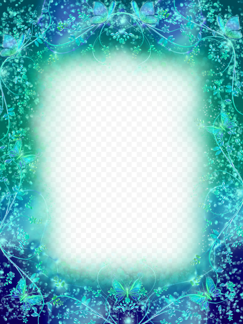 Teal Frame PNG Clipart