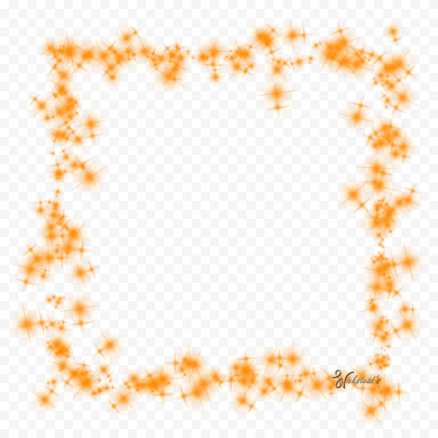 Orange Border Frame PNG HD