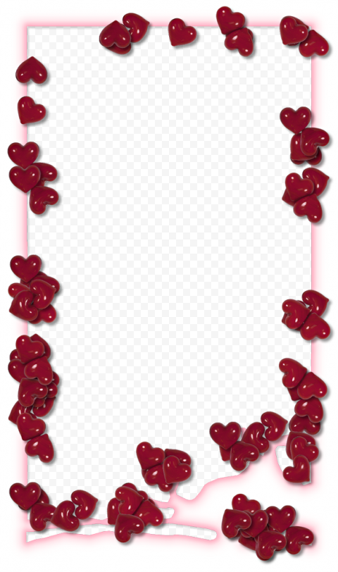 Love Valentines Day Border Frame PNG