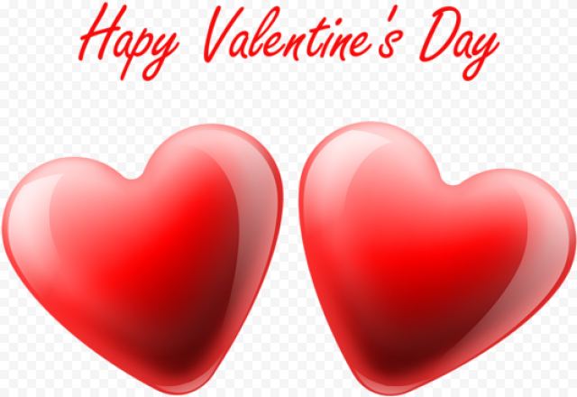 Happy Valentines Day Heart Clipart PNG