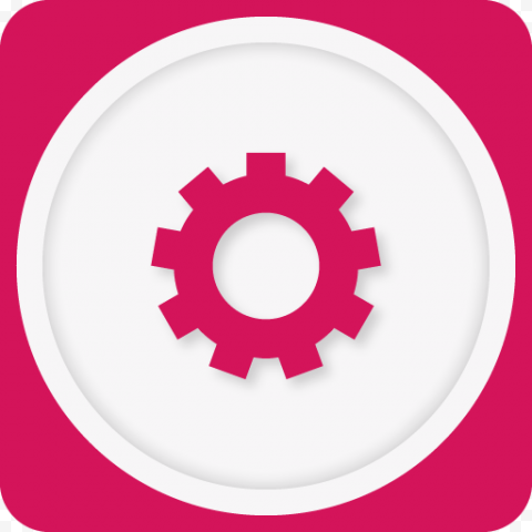 Settings icon, pink wheel symbol, Setting 2, plan, business, magenta