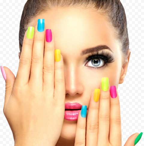 Woman showing manicures, Manicure Nail Polish Beauty Parlour Pedicure, nails, hand, cosmetics, fashion