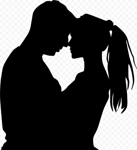 Silhouette couple, love couple, love, animals, couple