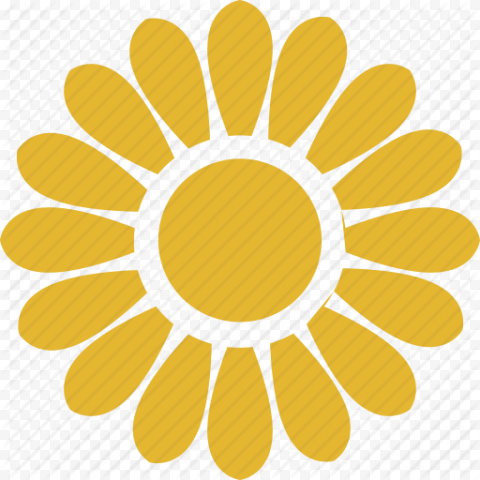 Yellow flower, Flower Computer Icons Symbol, Icon Flowers Library, sunflower, symmetry, material