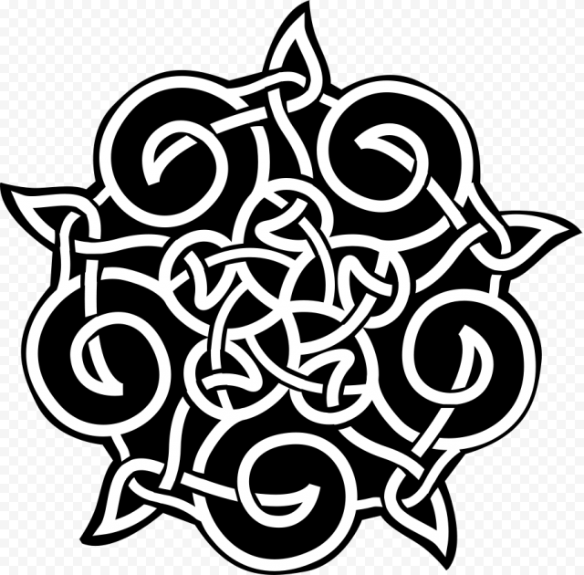 Celtic knot Ornament Celts Triskelion, virgo, triquetra, monochrome, symmetry