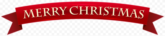banner merry christmas transparent