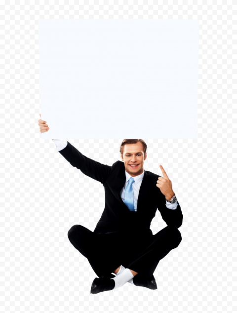 businessmen holding banner 3600x4750