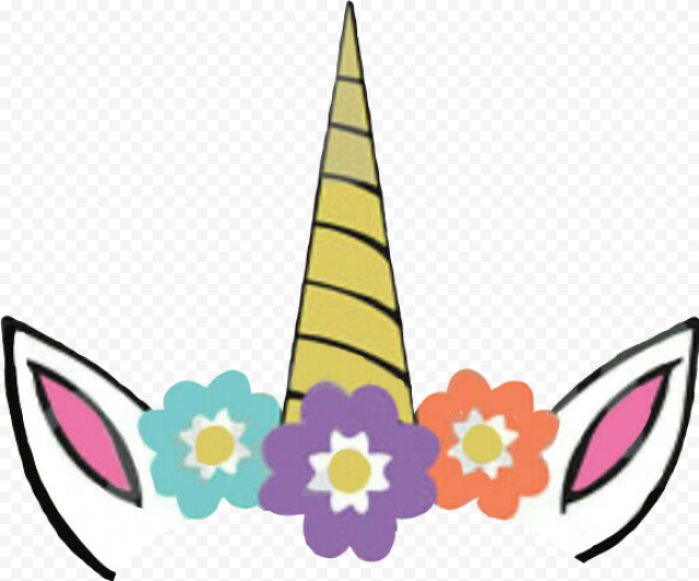 Unicorn horn illustration, Unicorn horn, Floral unicorn, leaf, head, flower