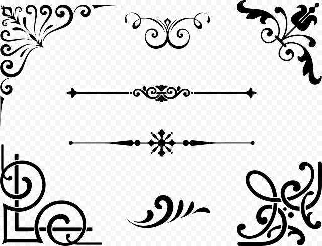 Corners, Dividers, Flourishes, Corner, Border, Frame, Design, Wedding, Floral, Engagement