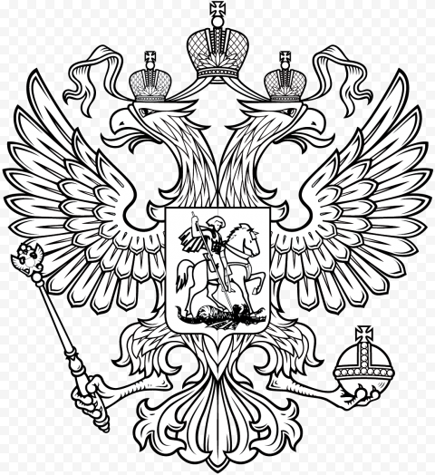 Coat of arms illustration, Coat of arms of Russia Double headed eagle Flag of Russia, Russia, white, flag, vertebrate