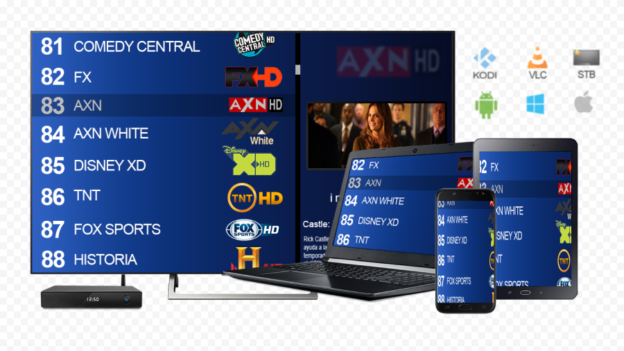 IPTV list channels PNG image