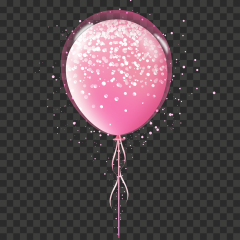 HD PINK Balloon With  graffiti Transparent Background