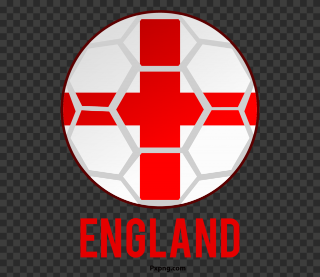 HD Soccer Ball With England Flag PNG Image