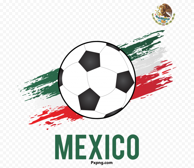 HD football brush With flag Mexico PNG Image