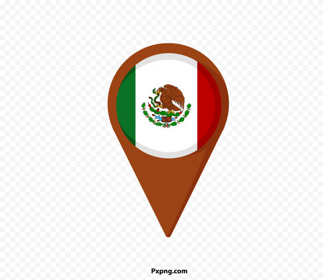 HD Victor Mexico flags map pointer PNG IMAGE