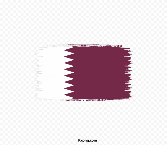 HD Qatar Flag PNG Brush Style  Transparent Background