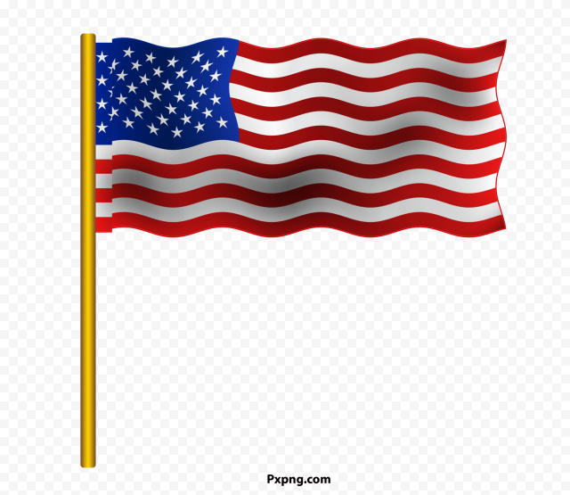 Hd United state flag with pole Transparent png download