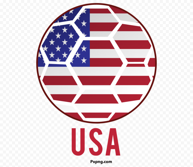 HD Soccer Ball With USA Flag Free PNG Image