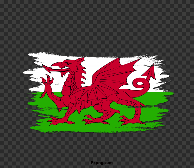 HD PNG Wales Flag With Brush Transparent Image