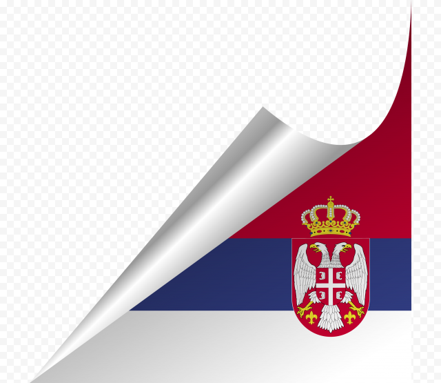 Download HD serbia flag curved silver metal FREE IMG