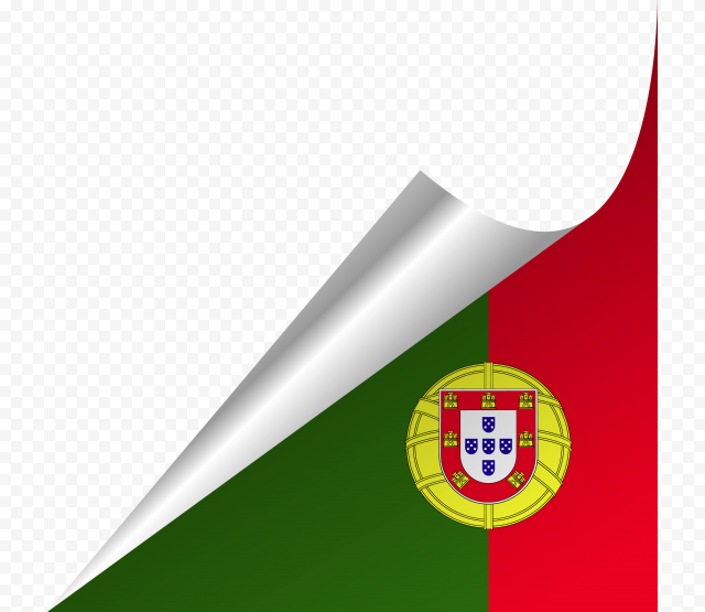 Download HD Portugal flag curved silver metal FREE IMG