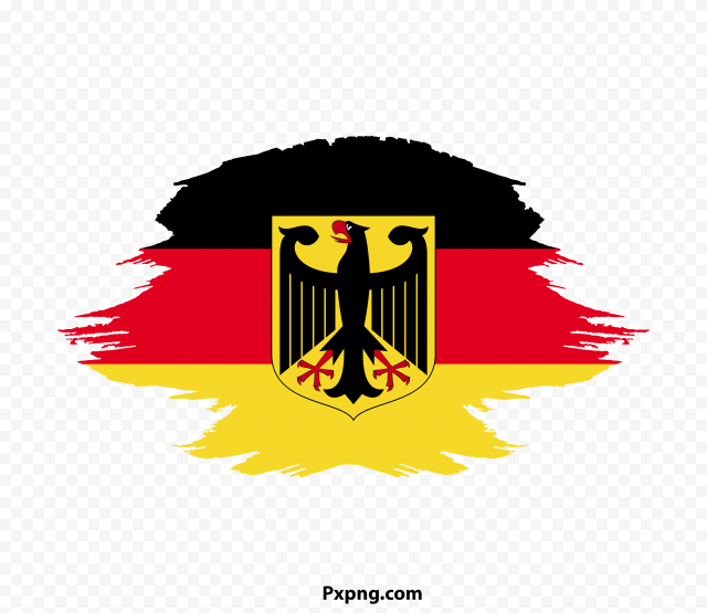 Germany national flag with transparent Image